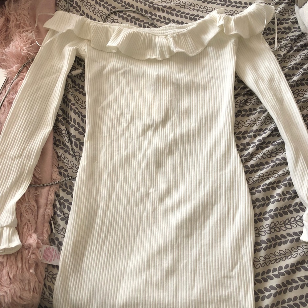 Off the shoulder ruffle dress